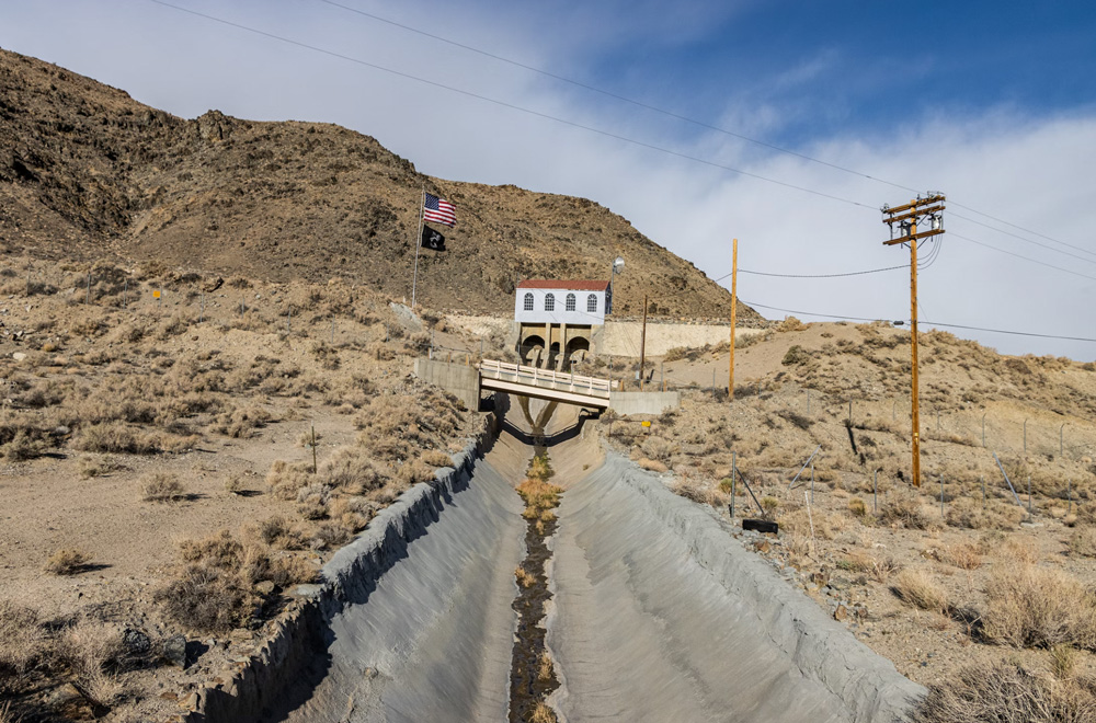 Image of a dried-up water channel.